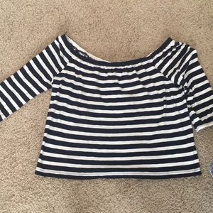 Navy blue/white stripe top